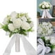 thumbnail image 2 of Ramos de novia, arreglos florales, flores artificiales multicolores para festivales. Blanco, 2 of 9