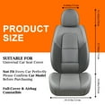 thumbnail image 2 of Coverado Front Car Seat Covers, Breathable Faux Leather Seat Protectors 2 Piece, Comfortable&Durable, Auto Cushion Universal Fit for Most Cars, Gray, 2 of 7