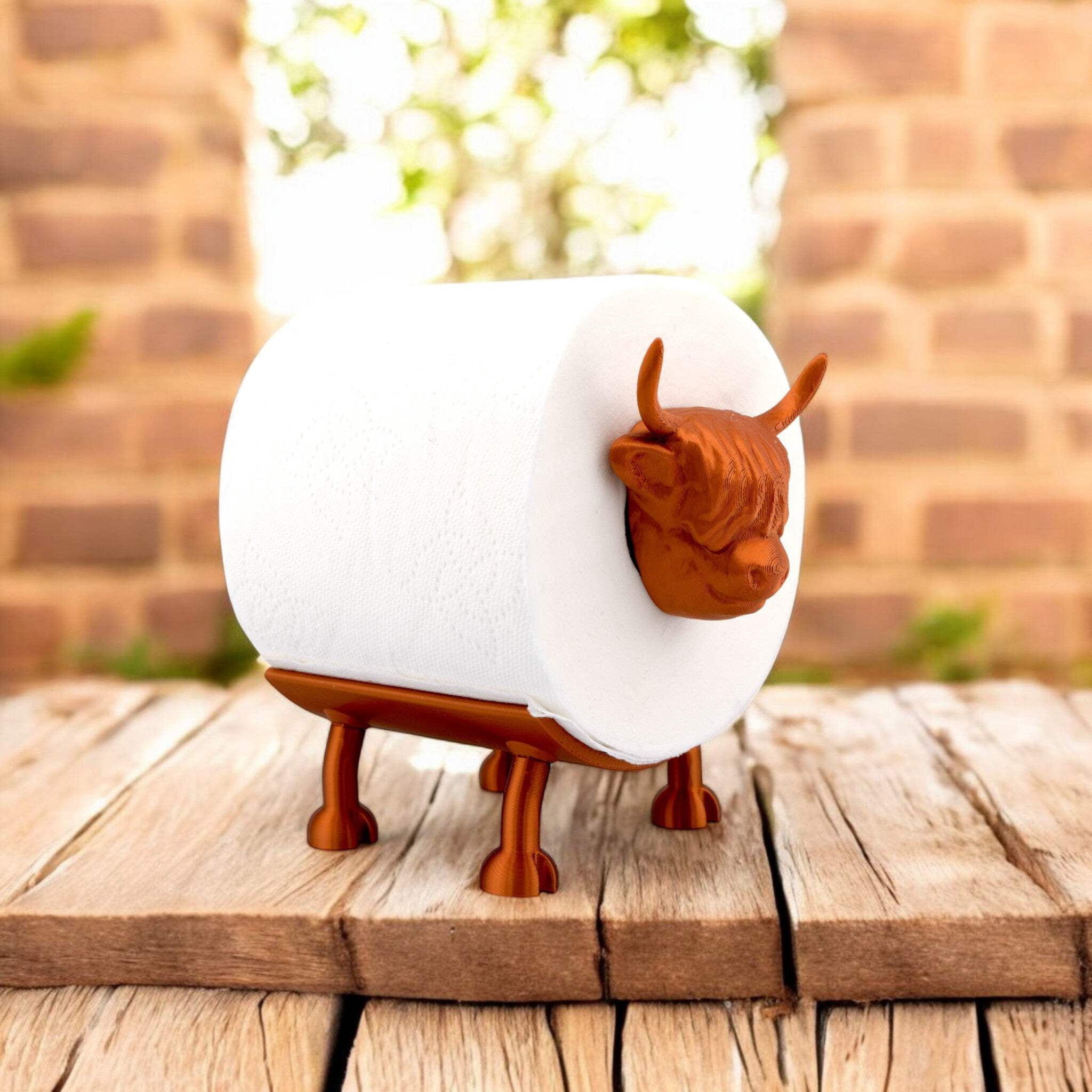 Highland Cow Toilet Paper Roll Holder – Bathroom Accessory