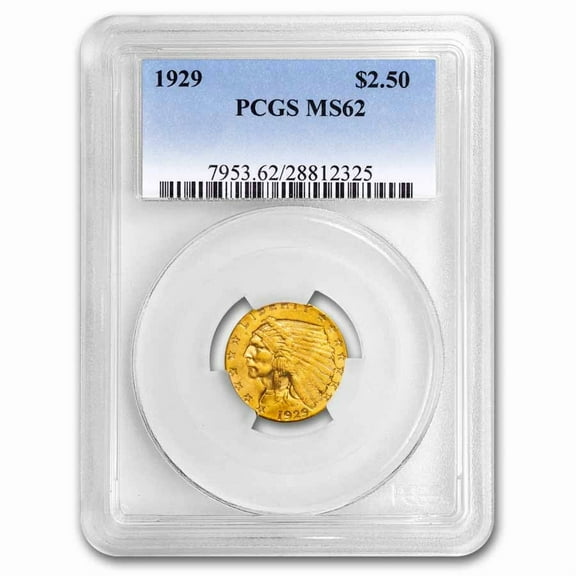 $2.50 Indian Gold Quarter Eagle MS-62 PCGS