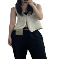 thumbnail image 4 of Gilet Sans Manches Tricoté pour Femmes avec Boutons Cardigan Décontracté Tricoté, 4 of 8