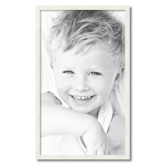 ArtToFrames 19" x 32" White Picture Frame, 19x32 inch White Wood Poster Frame (WOM-5140)