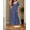 A-navy Blue, variant on Ekouaer Women's Full Length Short Sleeve Nightgown Pajamas Dress