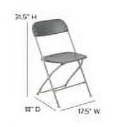 Flash Furniture Hercules Series Plastic Folding Chair White - 6 Pack 650LB Weight Capacity Comfortable Event Chair-Lightweight Folding Chair