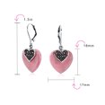 thumbnail image 4 of Bling Jewelry Womens Hearts Bali  Dangle Gemstone Earrings Pink Aqua, 4 of 4