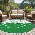 thumbnail image 4 of Saint Patrick's Day Round Area Rug 5Ft Washable Circle Rugs for Living Room Bedroom, Spring Lucky Grasses Falling Non-Slip Carpet Floor Mats Indoor Outdoor Carpet Runner Aesthetic Home Decor, 4 of 8