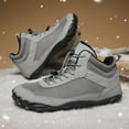 thumbnail image 4 of Mepaouo Mens Womens Winter Barefoot Shoes Wide Toe Fleece Lined Warm Ankle Boots Booties(Grey,9), 4 of 9