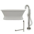 thumbnail image 2 of Cambridge Plumbing Dual Ended Pedestal 66'' x 31'' Freestanding Soaking Bathtub, 2 of 3