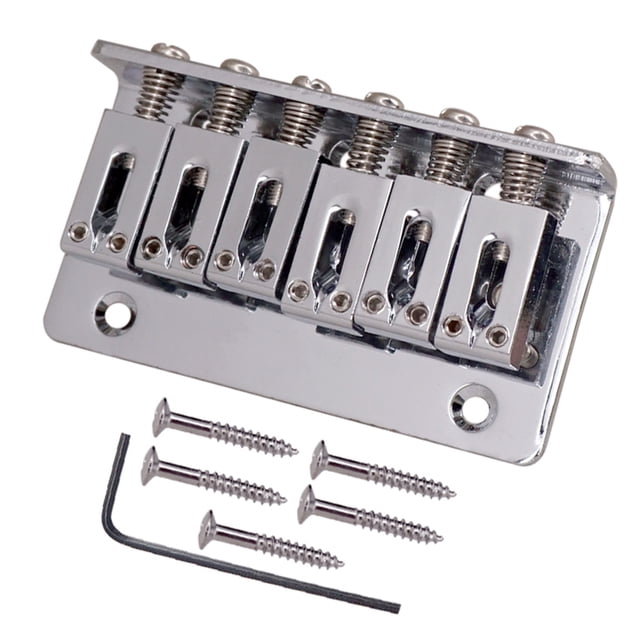 Ounissouiy Sillín de puente de guitarra, sillín rígido fijo de Metal de aleación de Zinc, carga superior, sillín ajustable impermeable Type2