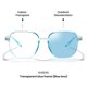 thumbnail image 2 of Cyxus Mujeres Hombres Gafas de sol que cambian de color - Into the Sun - Cambia de color de transparente a azul en el sol Protección UVA/UVB 1045E65 Cyxus Style, 2 of 5