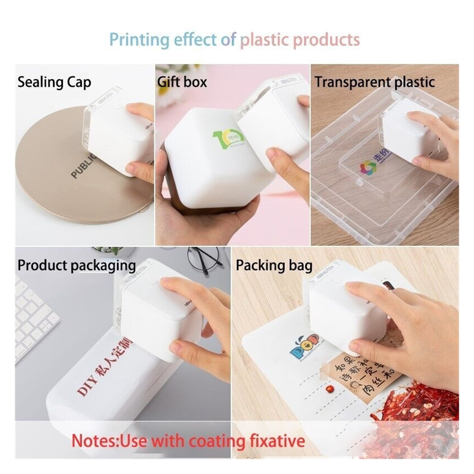 Printer Tattoo Handheld Printer Portable Color Mini Wifi Bluetooth Mobile Printers Handheld Inkjet ,Compact Design