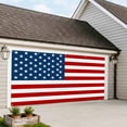 thumbnail image 4 of American Flag Garage Door Cover Banner 7 x 16 FT, Blue Red USA Flag Garage Door Curtains Backdrop with Grommets for Indoor Outdoor Wall Party Porch Yard Decorations Background, 4 of 9
