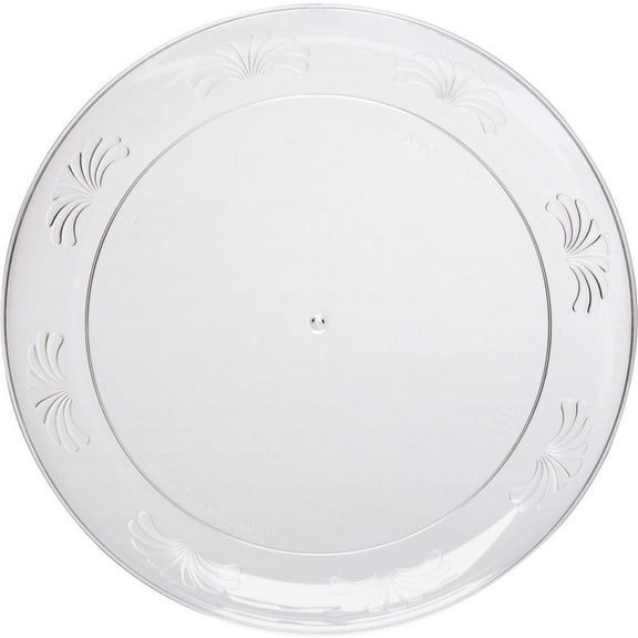 Designerware WNA Comet 6" Floral Rim Disposable Clear Plate DWP6180