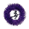 thumbnail image 2 of Halloween Witch Wreaths Purple for Front Door Party Favors Seasonal Home Decors, 2 of 12