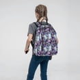 thumbnail image 5 of Honeii Purple Marble Texture Print Lightweight Backpacks,Carry on Backpack,Durable Backpack for School, Work & Travel, 5 of 7