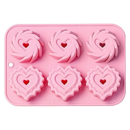 

Kihbxv 6 Pairs Of Love Spiral Cake Mould Rice Cake Complementary Food Silica Gel Mould Chocolate Cake Mould Plastic Embossing Mold Deal