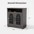 thumbnail image 2 of JULY'S SONG Sideboard Buffet Cabinet with Storage, Modern Black Kitchen Buffet with Metal Mesh Door & Adjustable Shelf, Wood Credenzas for Living Room, Dining Room, 2 of 7
