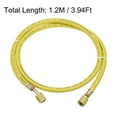 thumbnail image 2 of Unique Bargains Tuyau de Chargement Réfrigération Jaune 1,2 m 1/4 SAE à Filetage 10,8 mm 600 Psi, 2 of 4