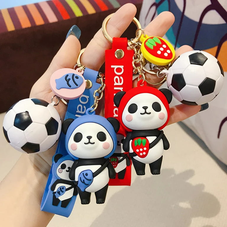 Panda Key Chain Accessories for Women, Silicone Keychain for Car Key  Handbag Backpack Mobile Phone Pendant Wallet Charm Decoration Cute Key Ring  Bracelets Gift 