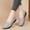 Shoes-A107Gray, variant on Boat Shoes Women Braided Detail Leather Boat Shoes Slip on Soft Boat Shoes Office Work Business Casual Daily Walking Travel Home Footwear