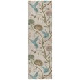 thumbnail image 2 of Addison Rugs Dream Shag Premium Machine Washable Transitional Hummingbirds Beige Runner Rug, 2'3" x 7'6", 2 of 8