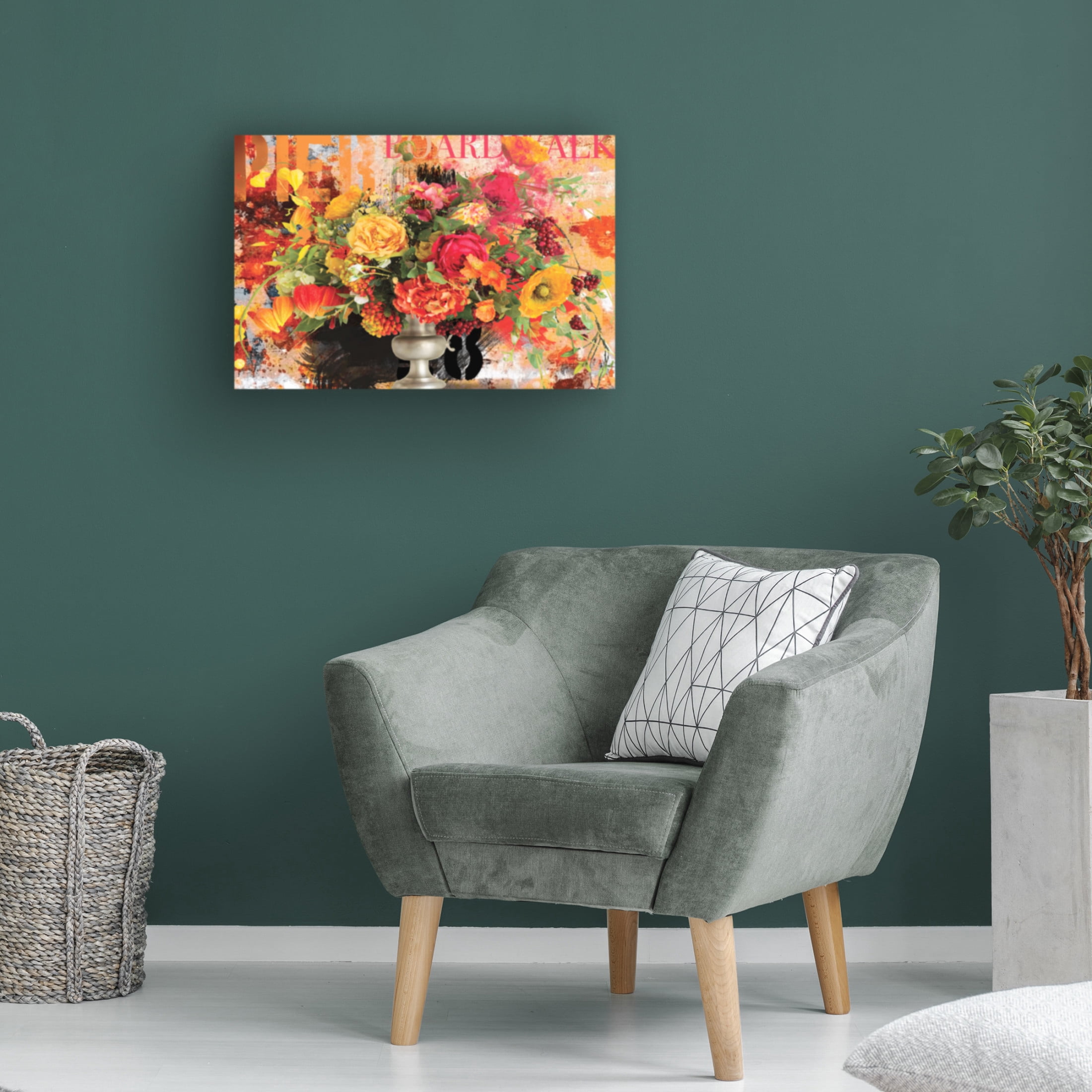 Canvas Wall Art - Porter Hastings 'Urban Bouquet 5' Wall Art for Living Room, Bedroom, or Office Décor by Trademark Fine Art - 47 x 30 Inches