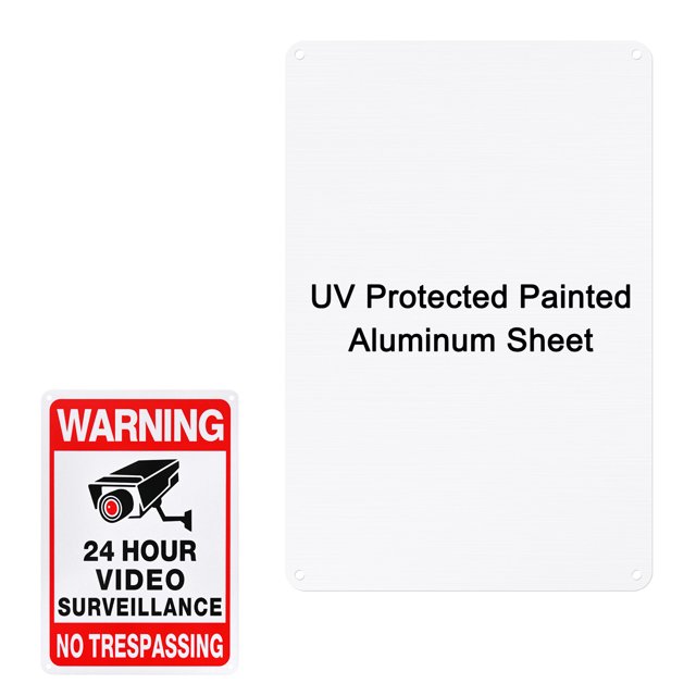 Uxcell 1-Pack Letreros Metálicos en Blanco 8x12 Pulgadas Letreros de Aluminio en Blanco para Manualidades/Jardín/Exteriores Grosor 0.03 Pulgadas