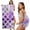 Purple, variant on Beach Towel Backpack, Sage Green Morocco 2 in 1 Soft Absorbent Beach Blanket Travel Towels for Pool Swim Gym Picnic Camping, Vintage Grey Shabby Chic Plaid Portable Drawstring Bag 27.6x55 Inch