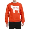 thumbnail image 2 of Wild Bobby, Farm Raised Cow Animal Lover Unisex Crewneck Graphic Sweatshirt, Orange, X-Large, 2 of 3