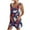 Multicolour, variant on LOVZFMLL Women's Summer Comfortable Casual Suspender Printing Shorts Pocket Jumpsuit Shorts Multicolor L
