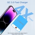 thumbnail image 5 of Compatible for iPhone Charger, 2Pack 6FT Light-ning Charging Cable with 18W Fast Charging Block USB Charging Brick Phone Charger, Wall Charger Block Adapter Compatible for iPhone14/13/12/11, Blue, 5 of 9