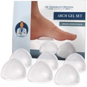 Dr. Frederick’s Original Peel & Stick Arch Support Gel Pads - 6 ct - High Arch Inserts for Plantar Fasciitis & Flat Feet Relief – Reusable, Non-Slip Cushions for Men & Women - Fits All Shoe Types