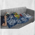 thumbnail image 6 of Christmas Soft Flannel Fleece Blanket, Happy New Year Merry Christmas Truck with Gift Boxes Tree and Snowflakes Art, Cozy Plush for Indoor and Outdoor Use, 60" x 80", Blue Red White, by Ambesonne, 6 of 6