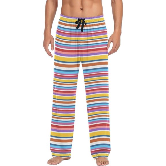 GZHJMY Mexican Serape Pajama Pants for Men, Lounge Pants Lightweight Men Pajama Bottoms with Drawstring Pockets, Christmas New Year Birthday Gifts, Medium
