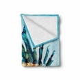 thumbnail image 2 of Fish Soft Flannel Fleece Throw Blanket, Underwater Themed Ornamental Fish in the Style of Polygon Graphics Pattern, Cozy Plush for Indoor and Outdoor Use, 50" x 60", Blue and Sky Blue, by Ambesonne, 2 of 6