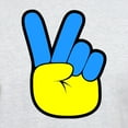 thumbnail image 3 of CafePress - Ukrainian Flag Peace Sign Ukraine Native H T Shirt - Men's Classic Graphic T-Shirt, 3 of 4