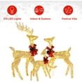 thumbnail image 5 of VINGLI Lighted Christmas Reindeer Family Set Outdoor Decorations Pre-lit 270 LED Lights, Weather Proof Gold Deer Family Set of 3 Indoor Home Outdoor Yard Decor, 5 of 8