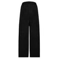 thumbnail image 4 of Women's Wide Leg Sweatpants with Pockets Long Trousers Sweatpants Drawstring Stretchy Comfortable Fabric with Pockets, 4 of 9