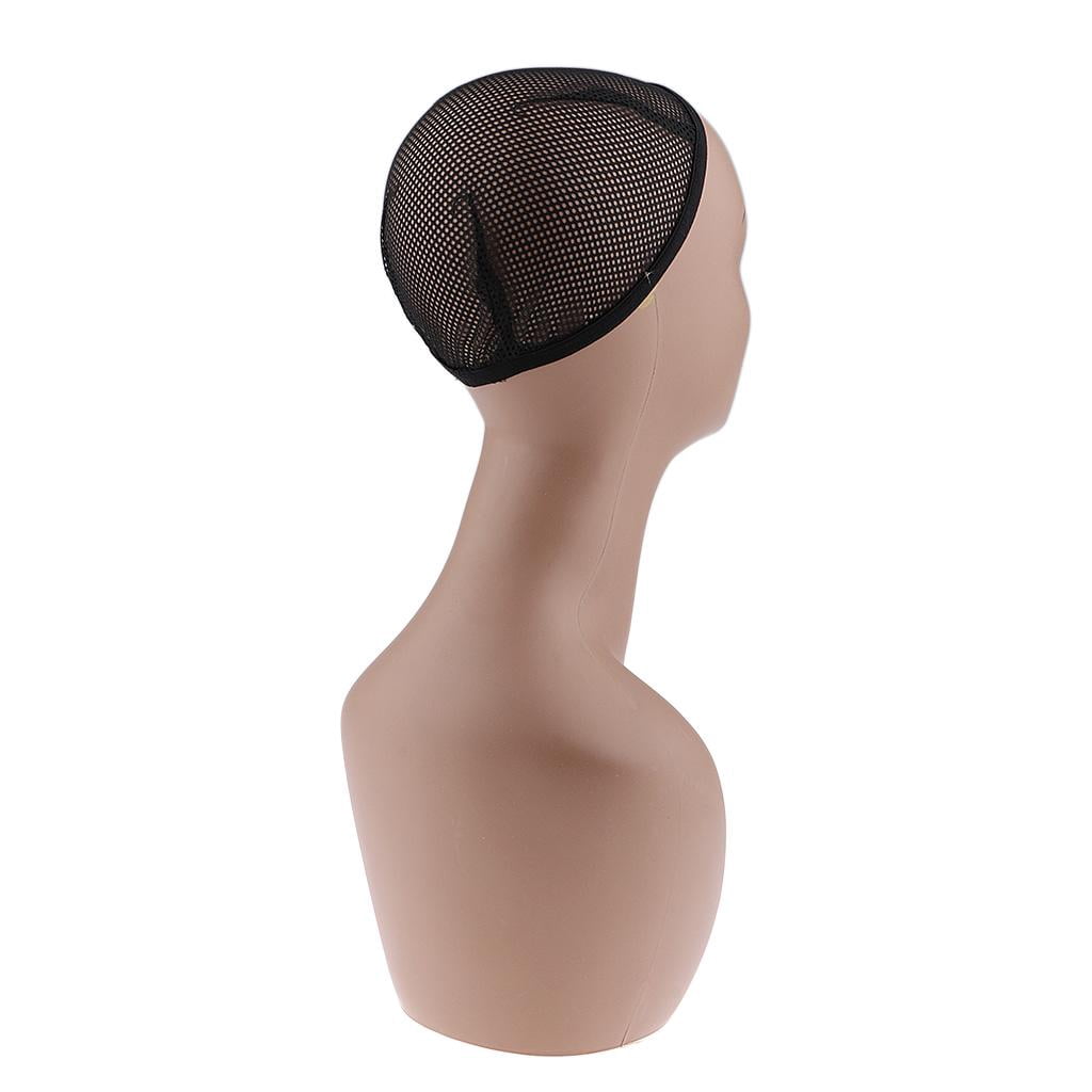 EHJRE Manikin Head Bust with Net for Wigs Styling Making, Hats, Sunglasses Display - Purple Lip