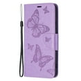 thumbnail image 6 of Feishell Samsung S21 Plus Case Butterfly Embossed Pattern Premium Leather Wallet Cover Flip Stand Card Slots Holder Magnetic with Wrist Strap Case for Samsung Galaxy S21 Plus, Purple, 6 of 8