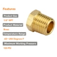 thumbnail image 5 of (12 Pack) 1/4 Inch NPT Male Brass Pipe Plug, Brass Outer Hex Thread Socket Pipe Fitting Plug, 5 of 5