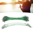 thumbnail image 1 of 100PCS Fishing Leader Swivels Snap Anti Corroison Hard Steel Wire Leader For Saltwater, 1 of 8