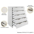 thumbnail image 5 of 2-Piece Granville Solid Wood Tall Chest and Double Dresser Set in White, 5 of 18