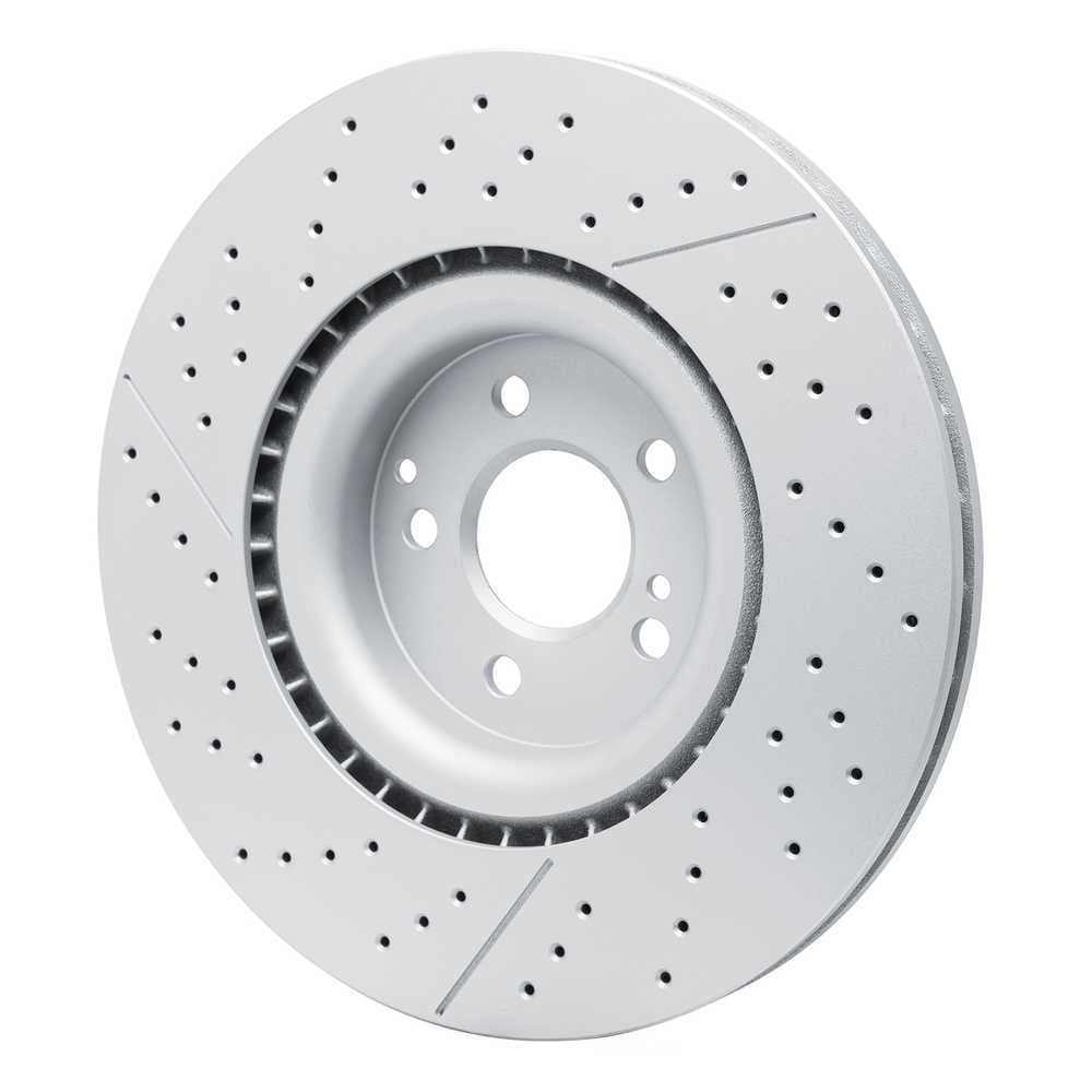 Dynamic Friction Company 634-63179 DFC Geospec Coated Rotor - Drilled And Slotted