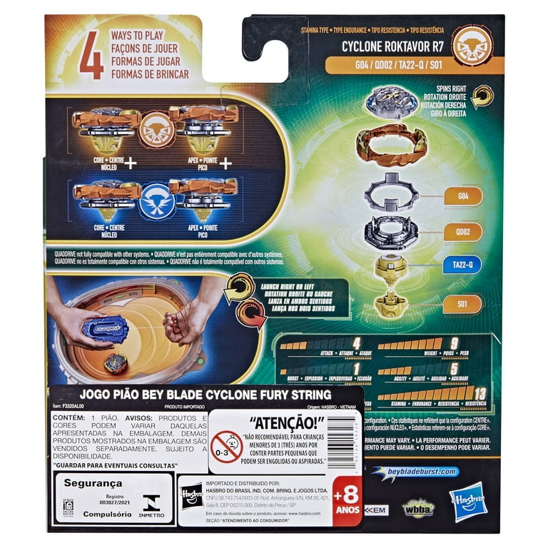 Beyblade Burst QuadDrive Cyclone Fury String Launcher Set with