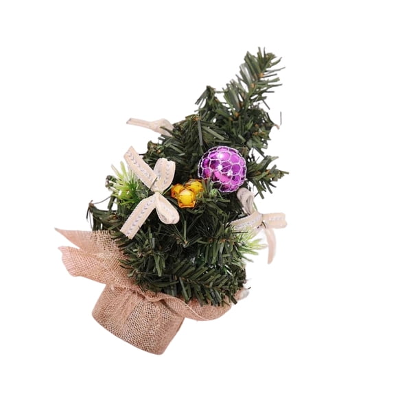 Yuarrent Escritorio Navidad Artificial Mini árbol Oficina Hotel PVC simulación de Navidad árboles falsos decoración Festival fiesta decoración Kits de decoración para fiestas A-S07 Yuarrent HA069270-01