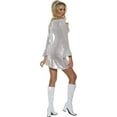 thumbnail image 2 of Disco 70s Platinum Womens Adult White Stylin Dancer Halloween Costume Dress-L, 2 of 4