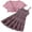 Pink, variant on Girls Dresses Adjustable Strap Sleeveless A Line Dress with Cardigan 2 Piece Set Casual Sundress for Girls 7-14T