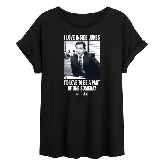 The Office - Michael Love Inside Jokes - Juniors Ideal Flowy Muscle T-Shirt