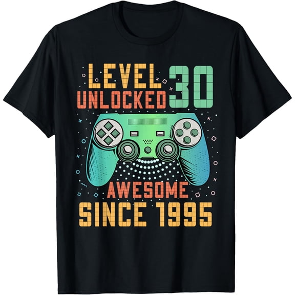 Exquisite and comfortable-Level 30 Unlocked 30th Birthday 30 Year Old Man Gifts Gaming T-Shirt